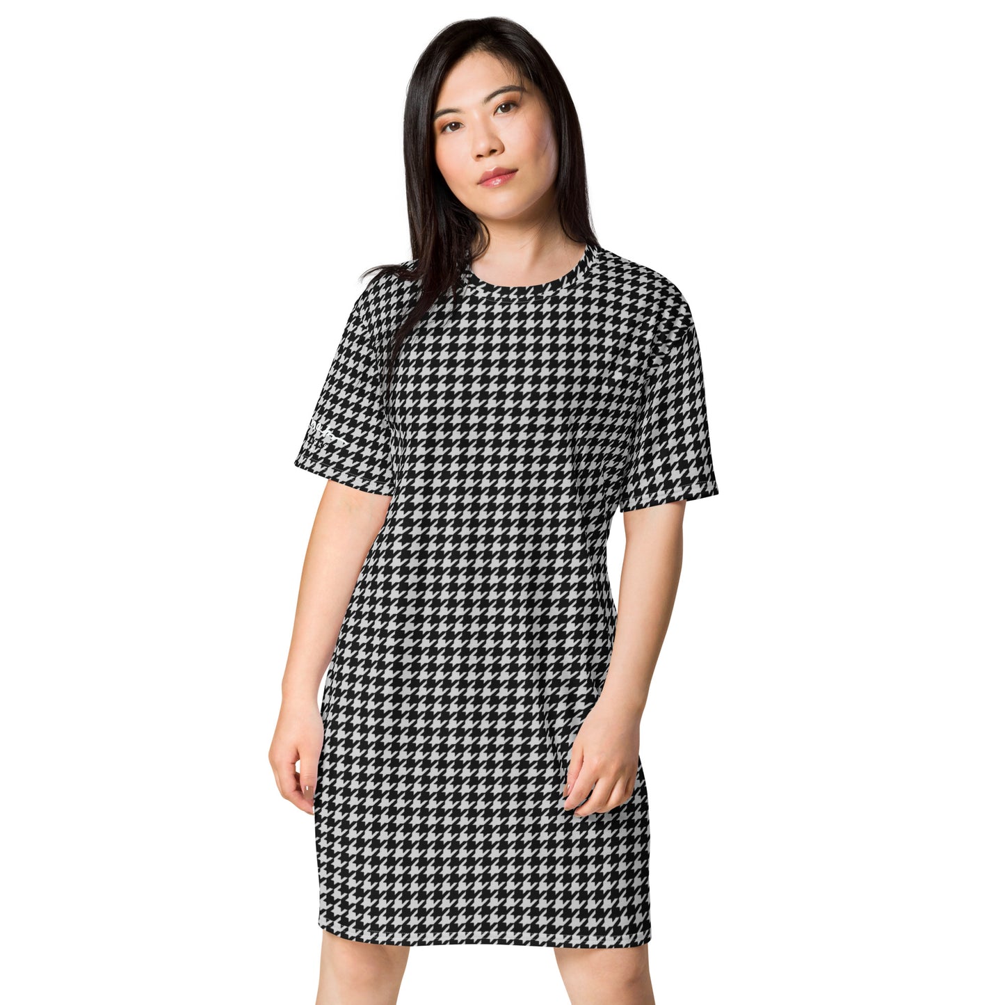 BW Houndstooth T-shirt dress