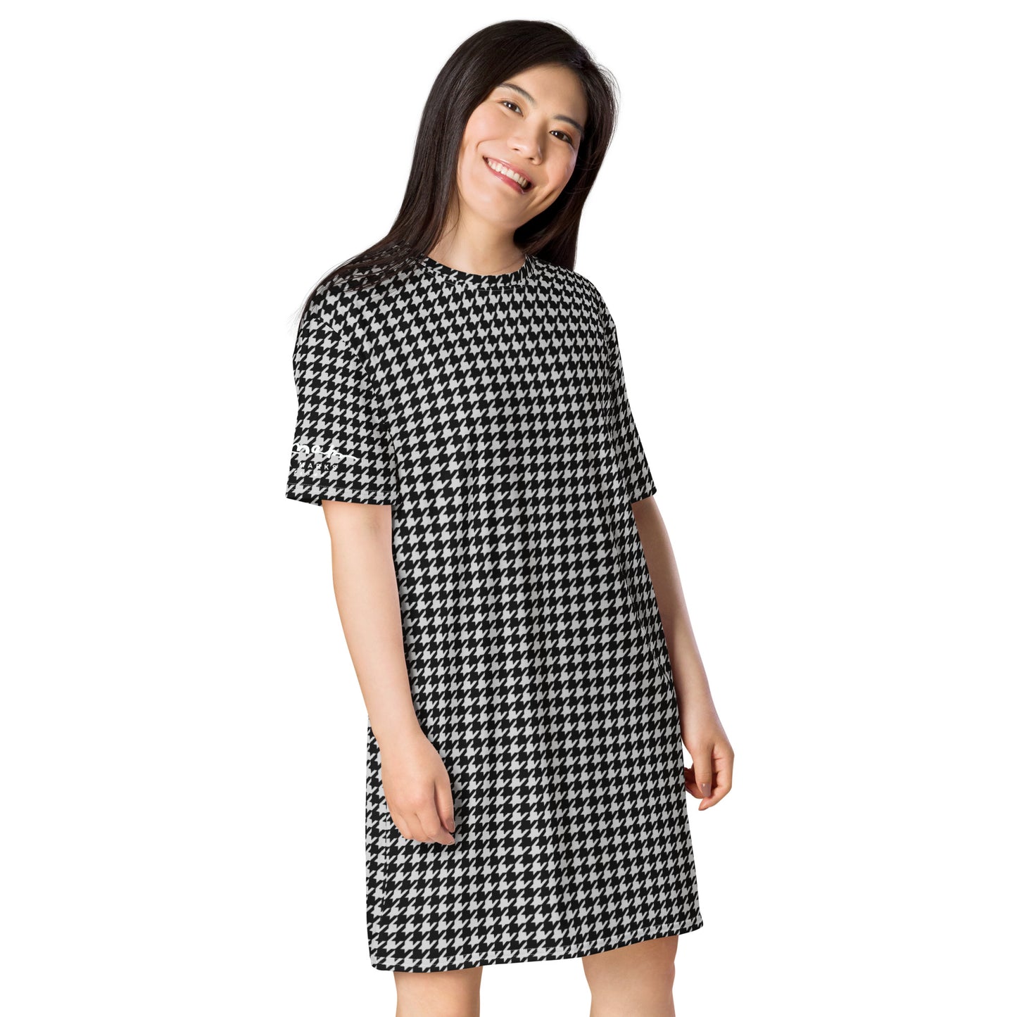 BW Houndstooth T-shirt dress