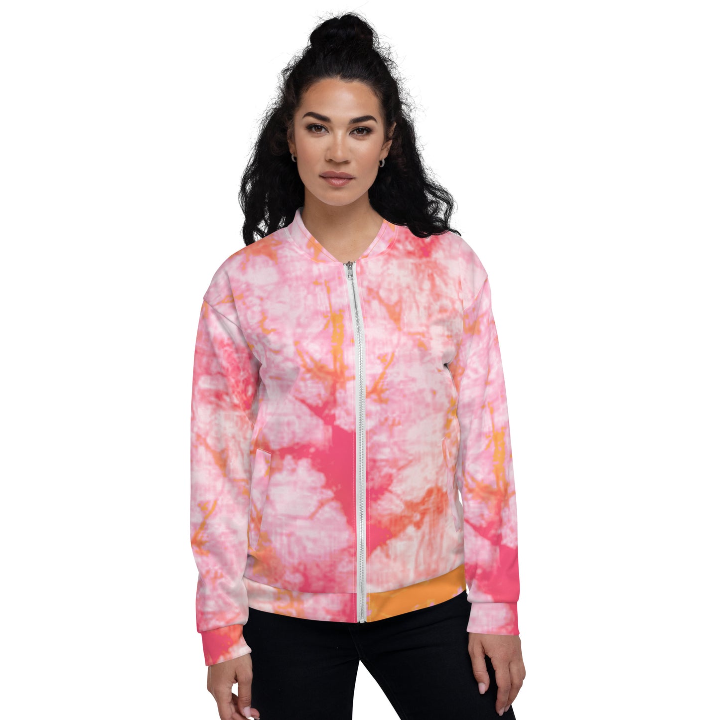 Recycled Unisex Bomber Jacket - Fantasia Tie Dye - Women