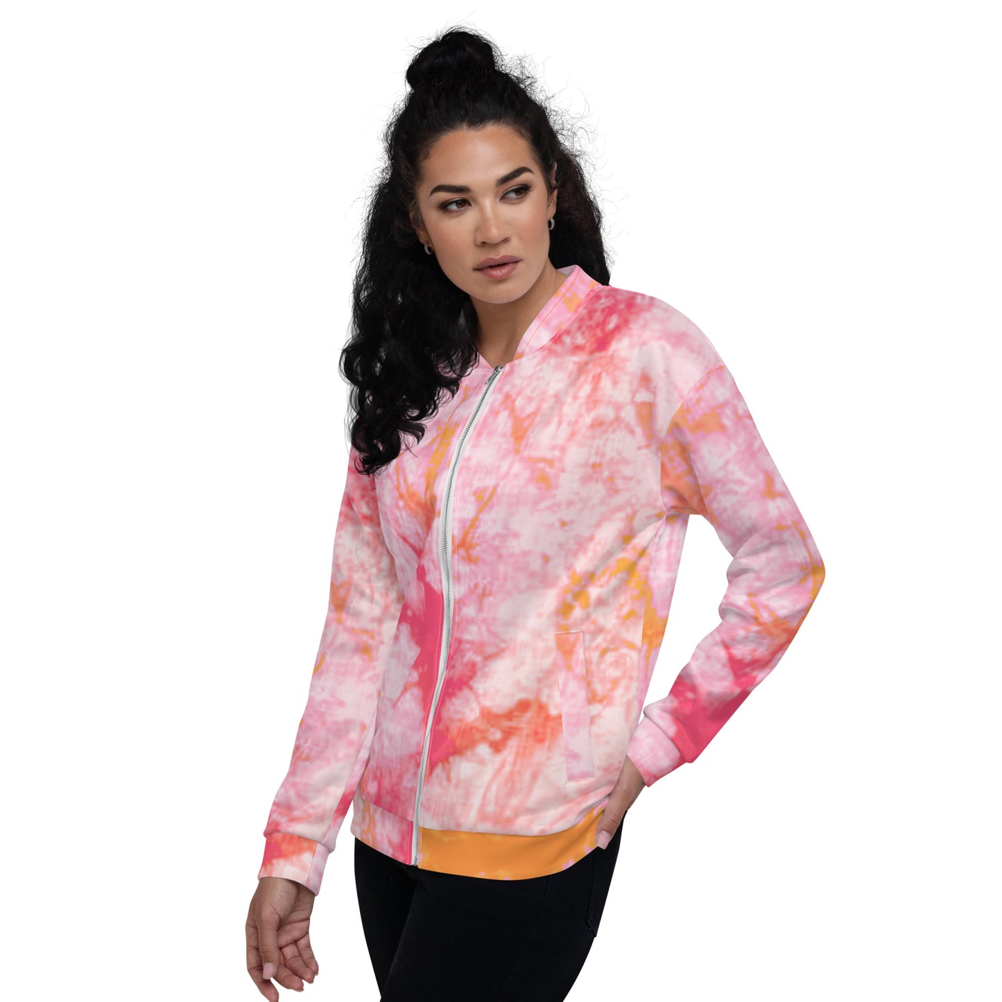 Recycled Unisex Bomber Jacket - Fantasia Tie Dye - Women