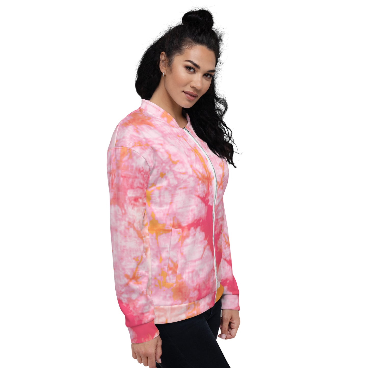 Recycled Unisex Bomber Jacket - Fantasia Tie Dye - Women