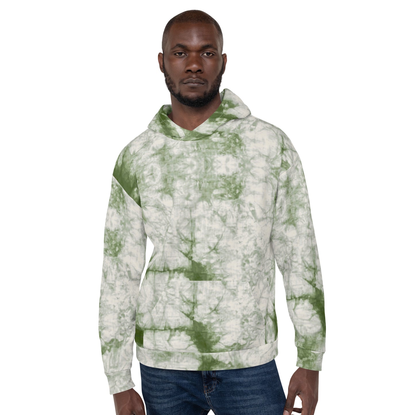 Recycled Unisex Hoodie - Sage Tie Dye - Men