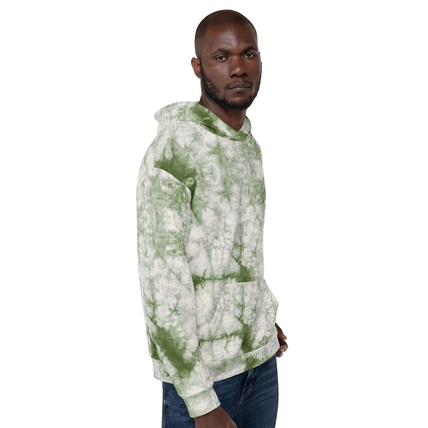 Recycled Unisex Hoodie - Sage Tie Dye - Men