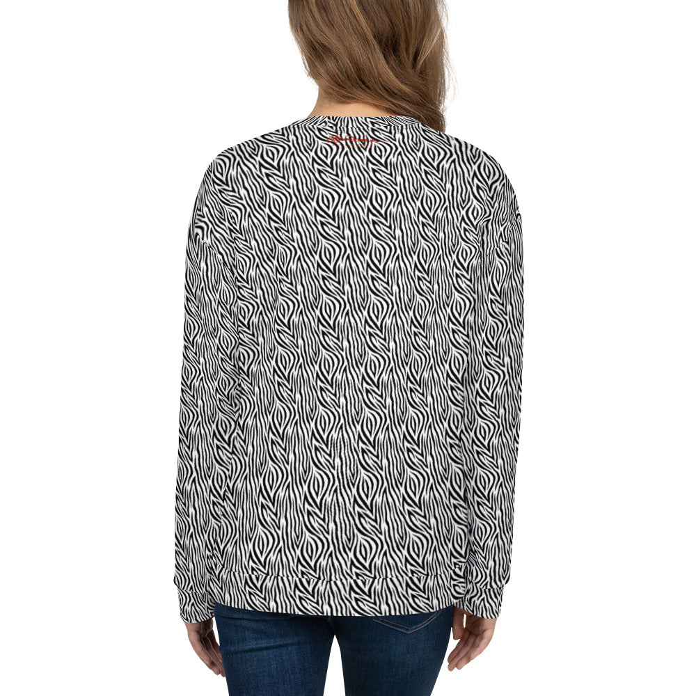 Recycled Unisex Sweatshirt - Zebra - Women
