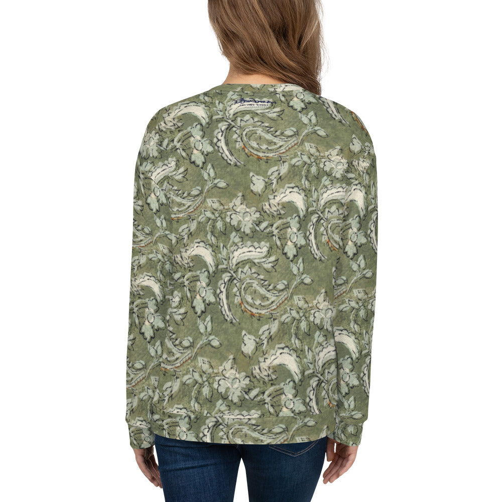 Recycled Unisex Sweatshirt - Floral Paisley - Women