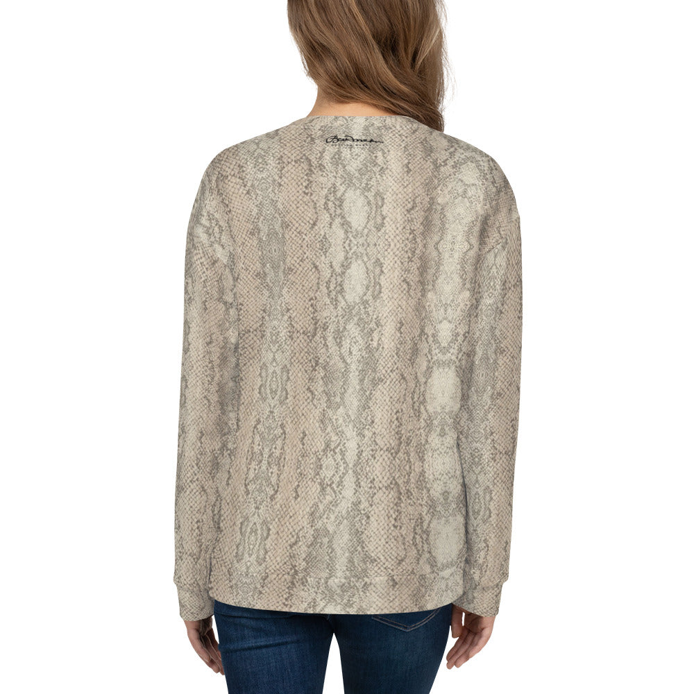 Recycled Unisex Sweatshirt - Snake Print - Women