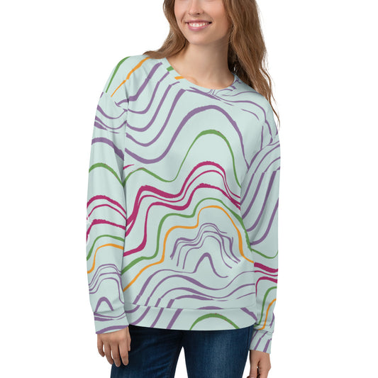 Recycled Unisex Sweatshirt - Psychedelic spring - Women