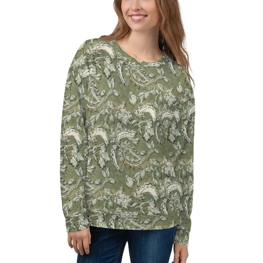 Recycled Unisex Sweatshirt - Floral Paisley - Women
