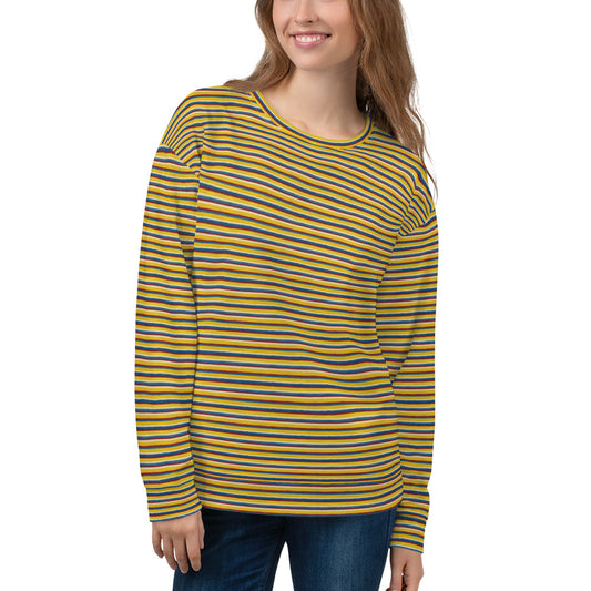 Recycled Unisex Sweatshirt - Riviera Stripe - Women