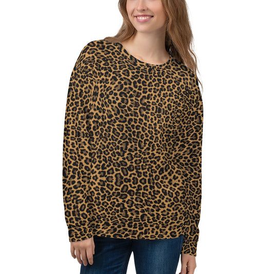 Recycled Unisex Sweatshirt - Leopard - Women