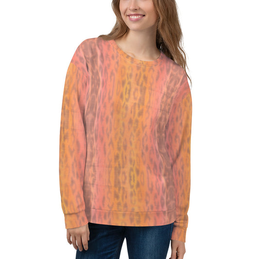 Recycled Unisex Sweatshirt - Ombre Leopard - Women