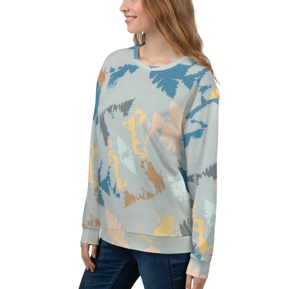Recycled Unisex Sweatshirt - Abstract Forest - Women