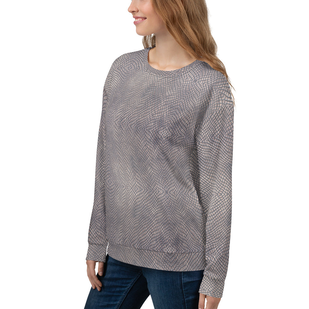 Recycled Unisex Sweatshirt - Croc Print - Women