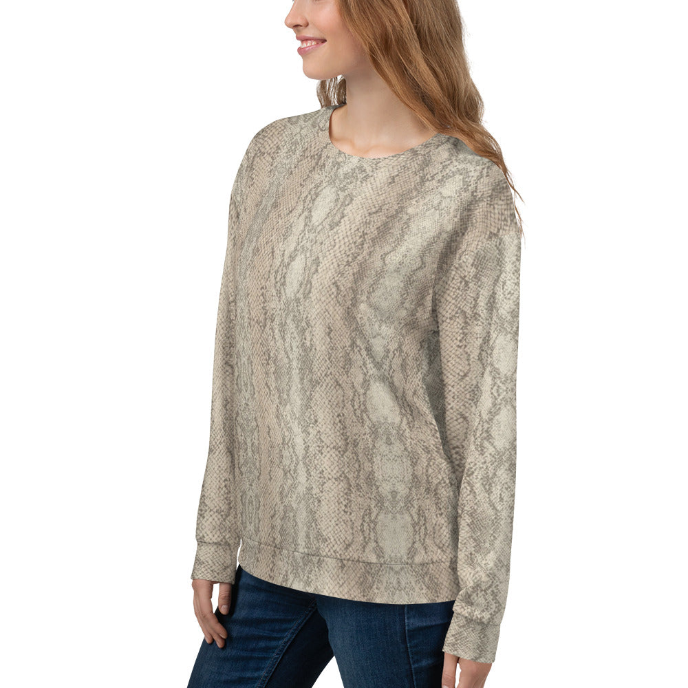 Recycled Unisex Sweatshirt - Snake Print - Women