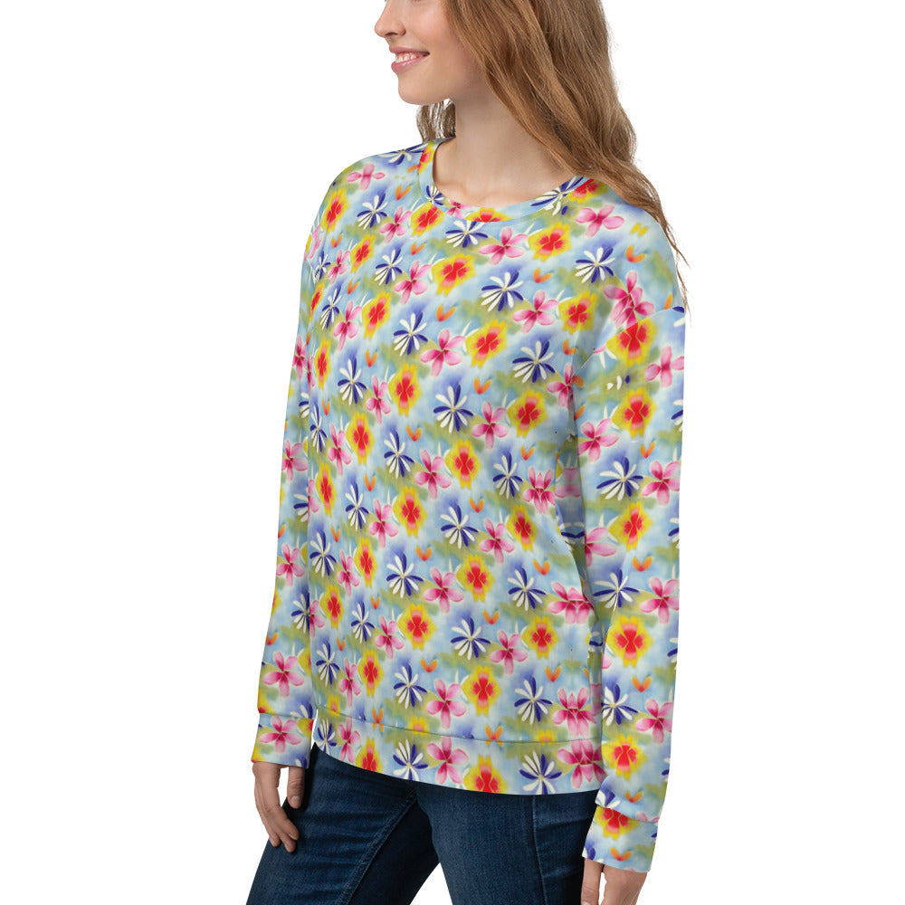 Recycled Unisex Sweatshirt - Sunrise Floral - Women