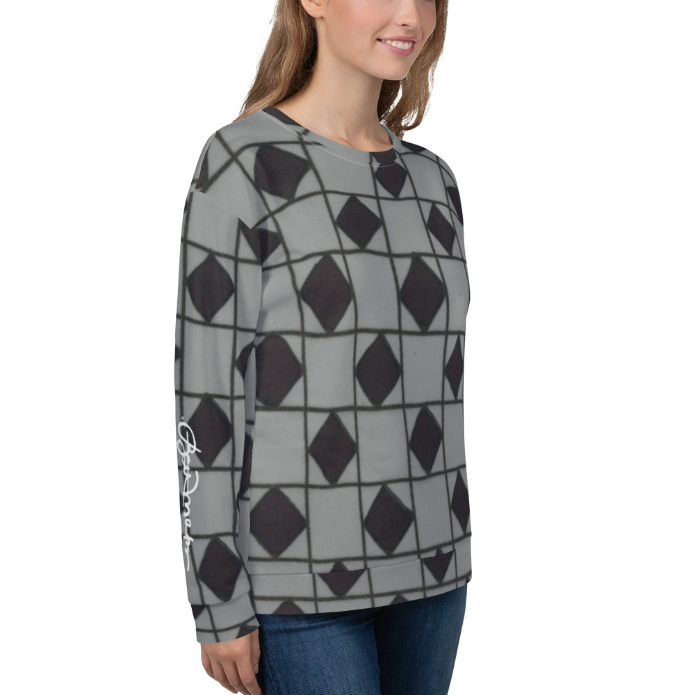 Recycled Unisex Sweatshirt - Grey Optical - Women