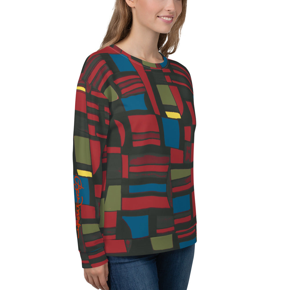Recycled Unisex Sweatshirt - Spirited Geo - Women