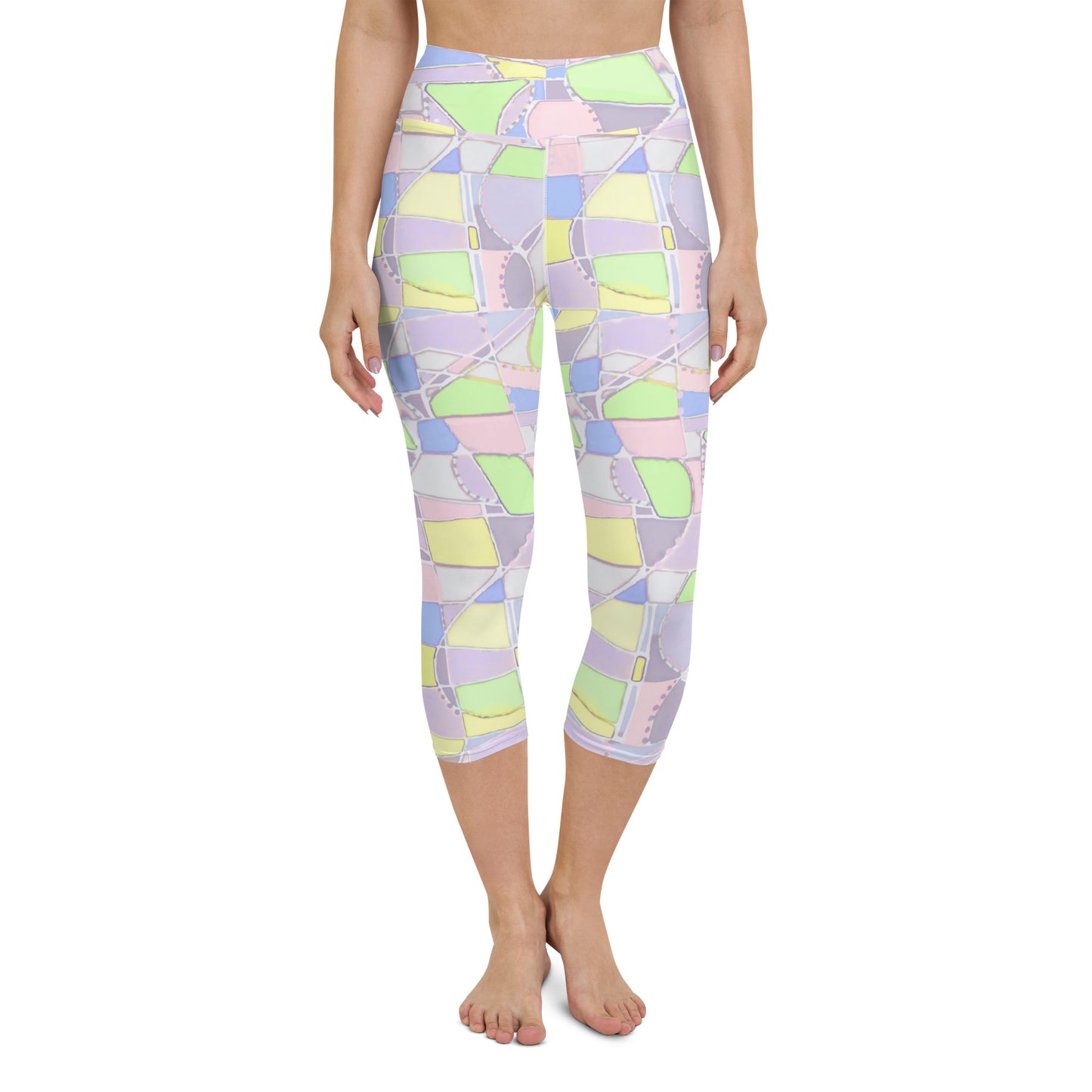 Savannah Swirl Yoga Capri Leggings