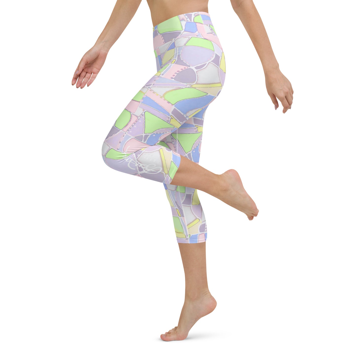 Savannah Swirl Yoga Capri Leggings