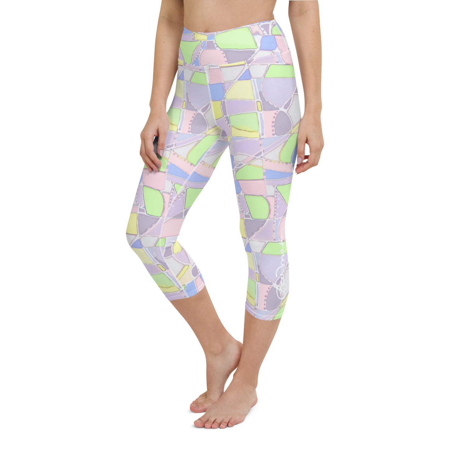 Savannah Swirl Yoga Capri Leggings