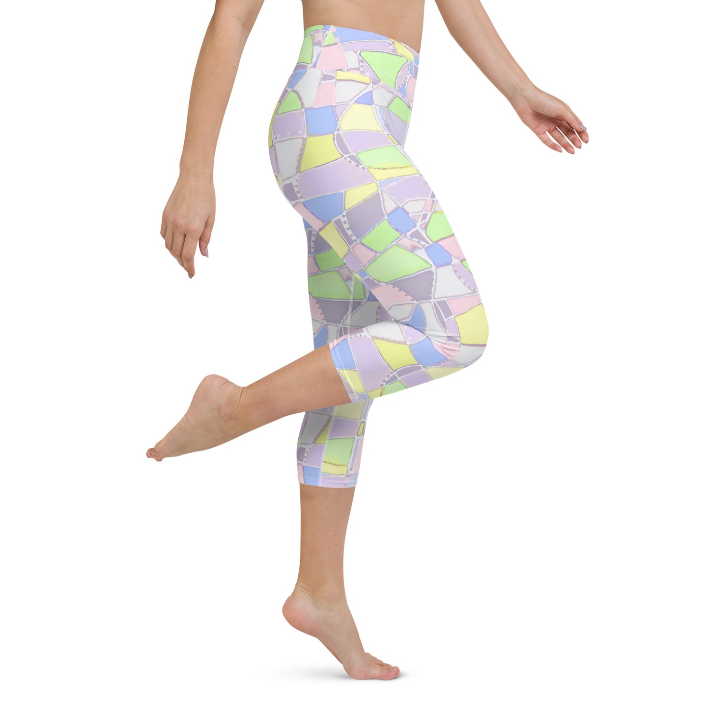 Savannah Swirl Yoga Capri Leggings