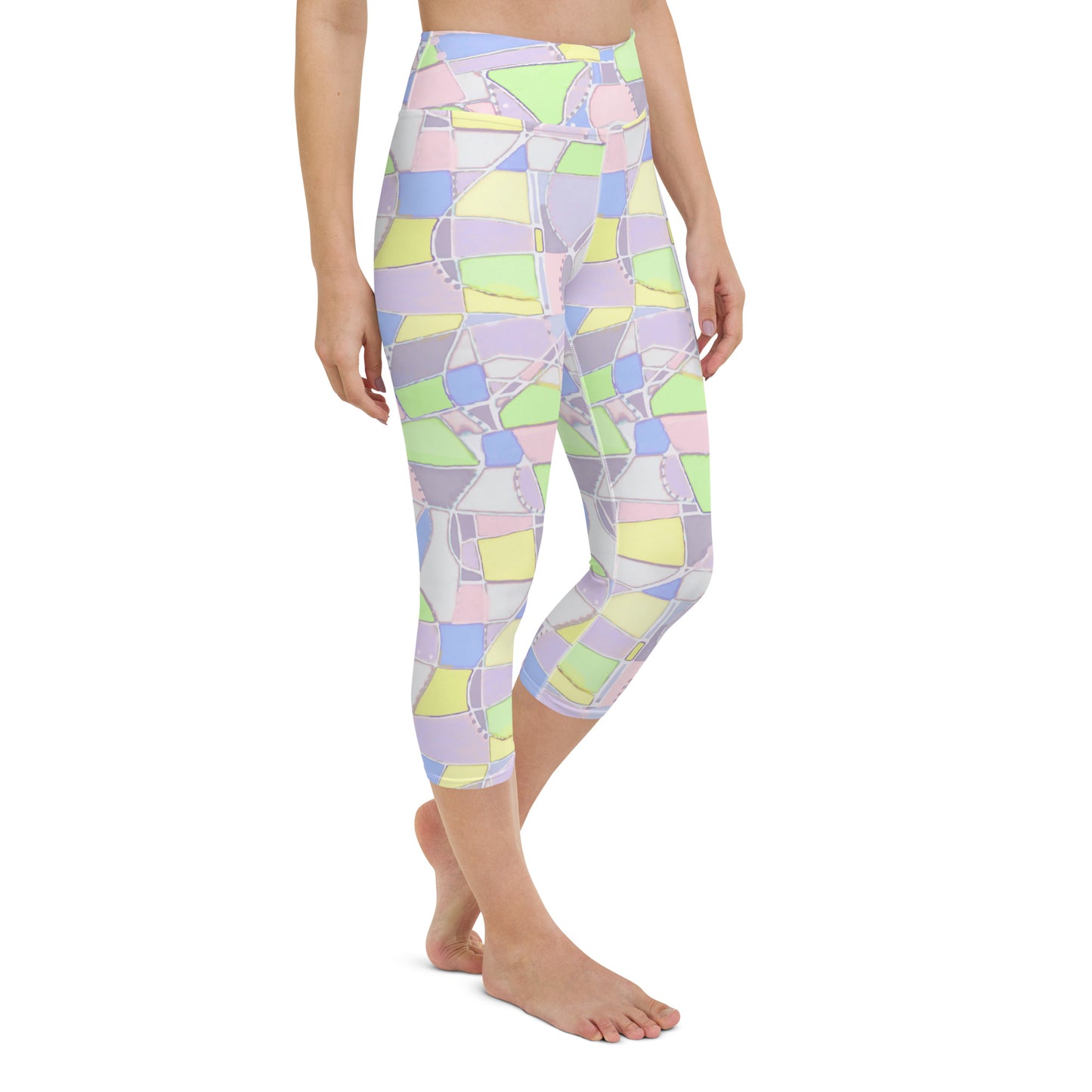 Savannah Swirl Yoga Capri Leggings