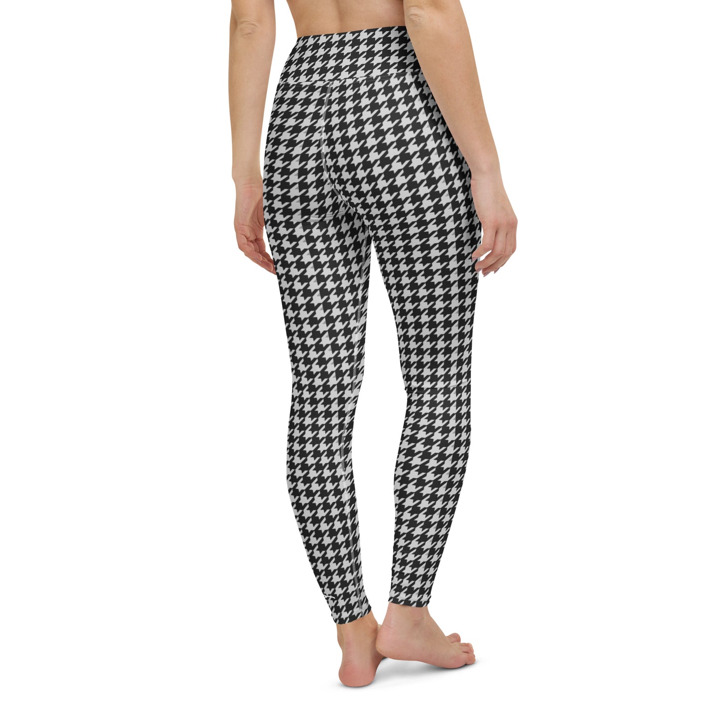 B&W Houndstooth Yoga Leggings