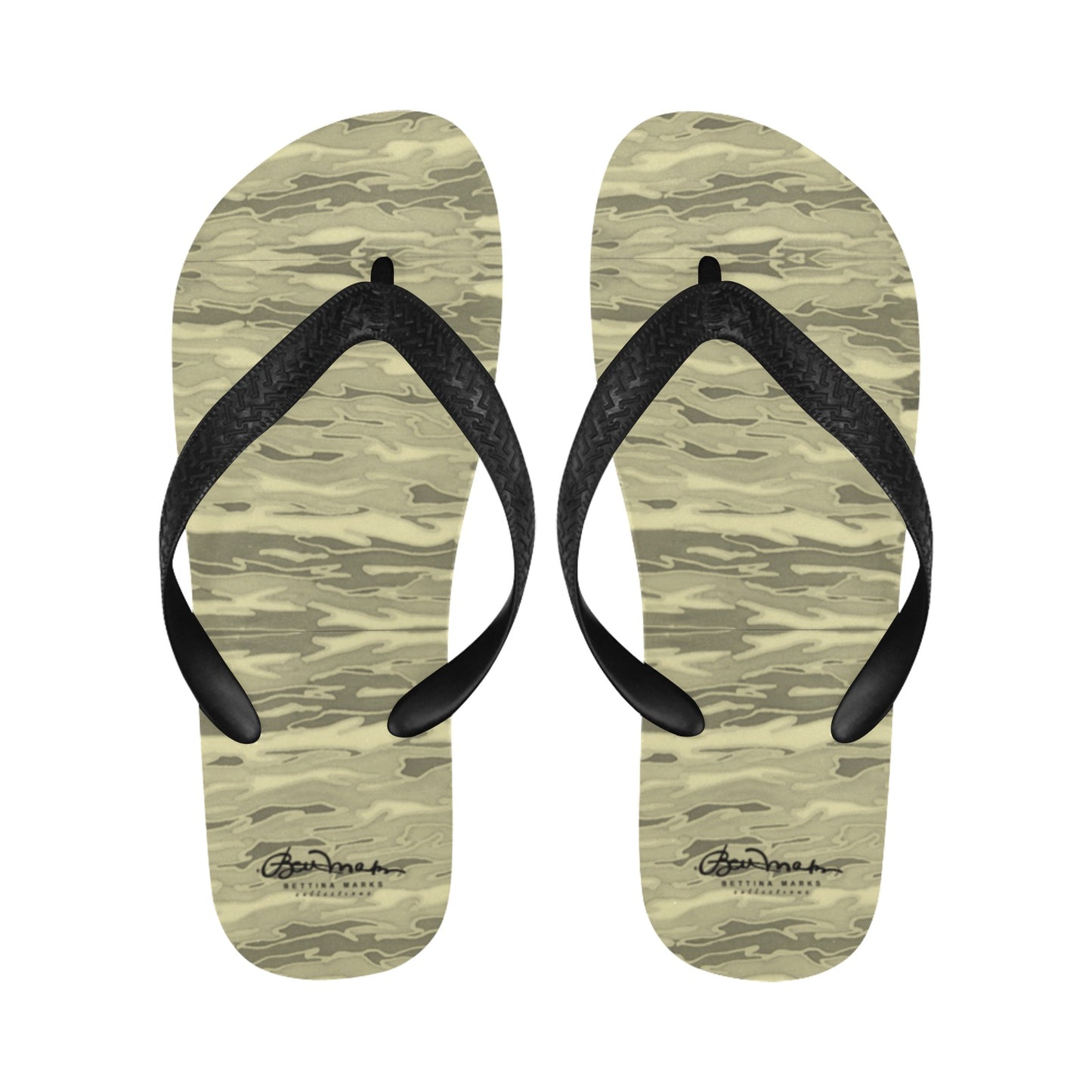 Khaki Lava Camouflage Flip Flops for Men/Women