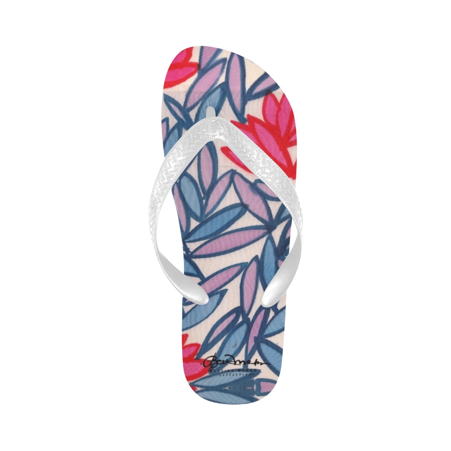 Pink Lotus Flowers Flip Flops for Men/Women