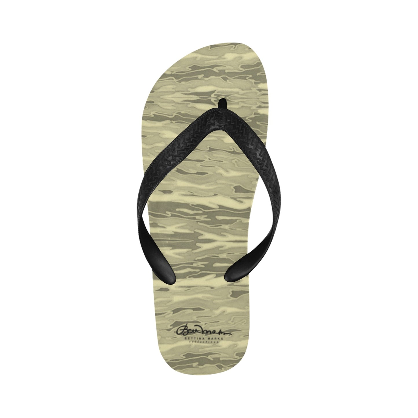 Khaki Lava Camouflage Flip Flops for Men/Women