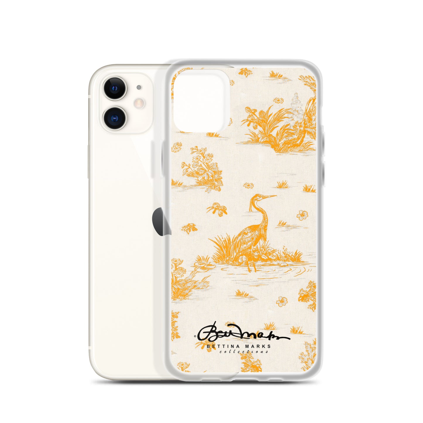 Toiles de Jouy Sacral Orange iPhone Case