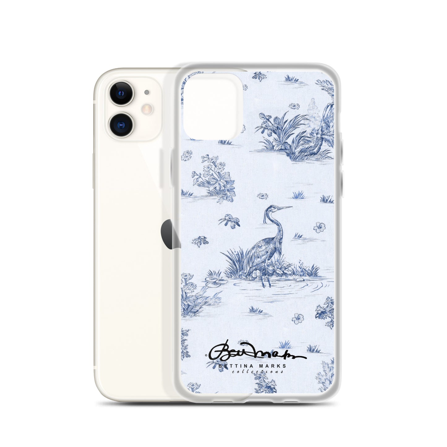 Toiles de Jouy Harmony Blue iPhone Case