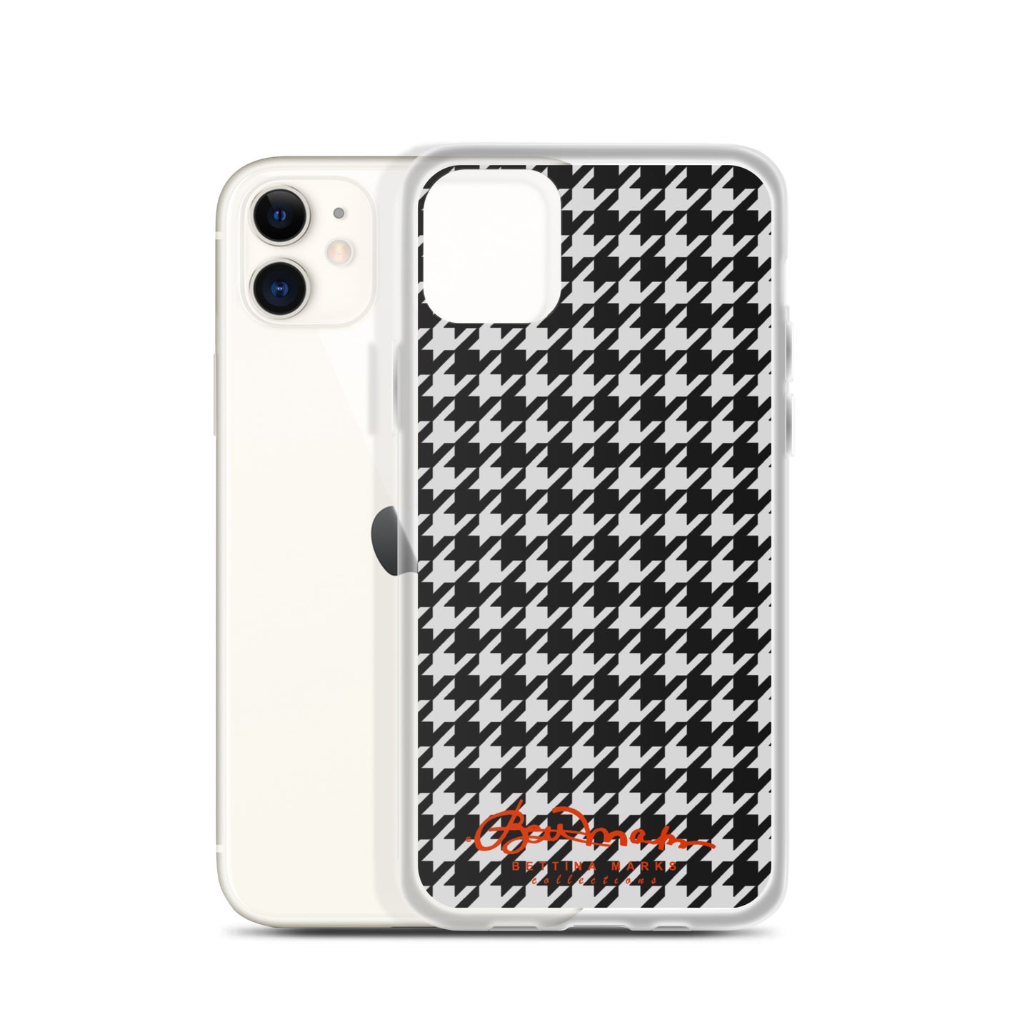 Black & White Houndstooth Clear Case for iPhone®