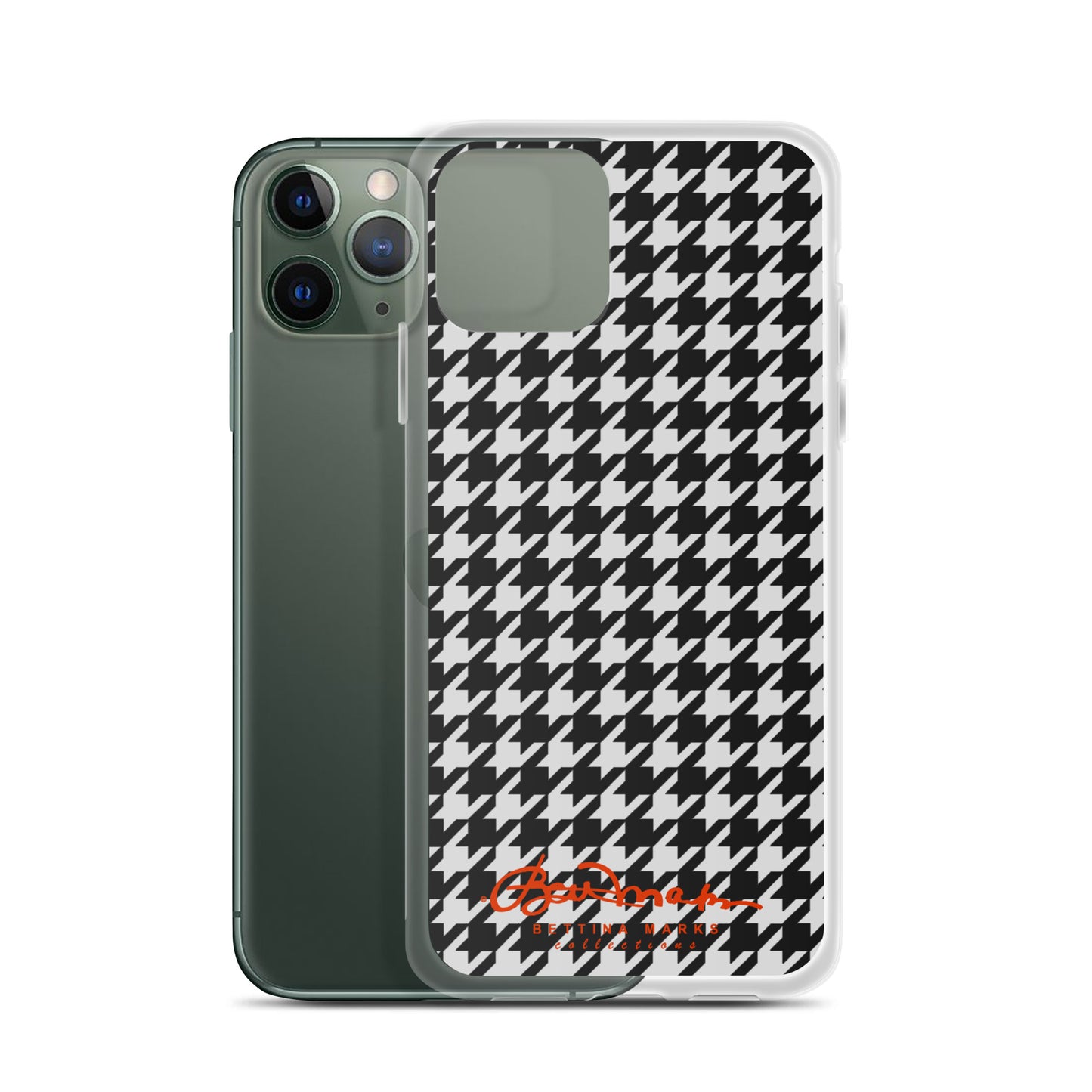Black & White Houndstooth Clear Case for iPhone®