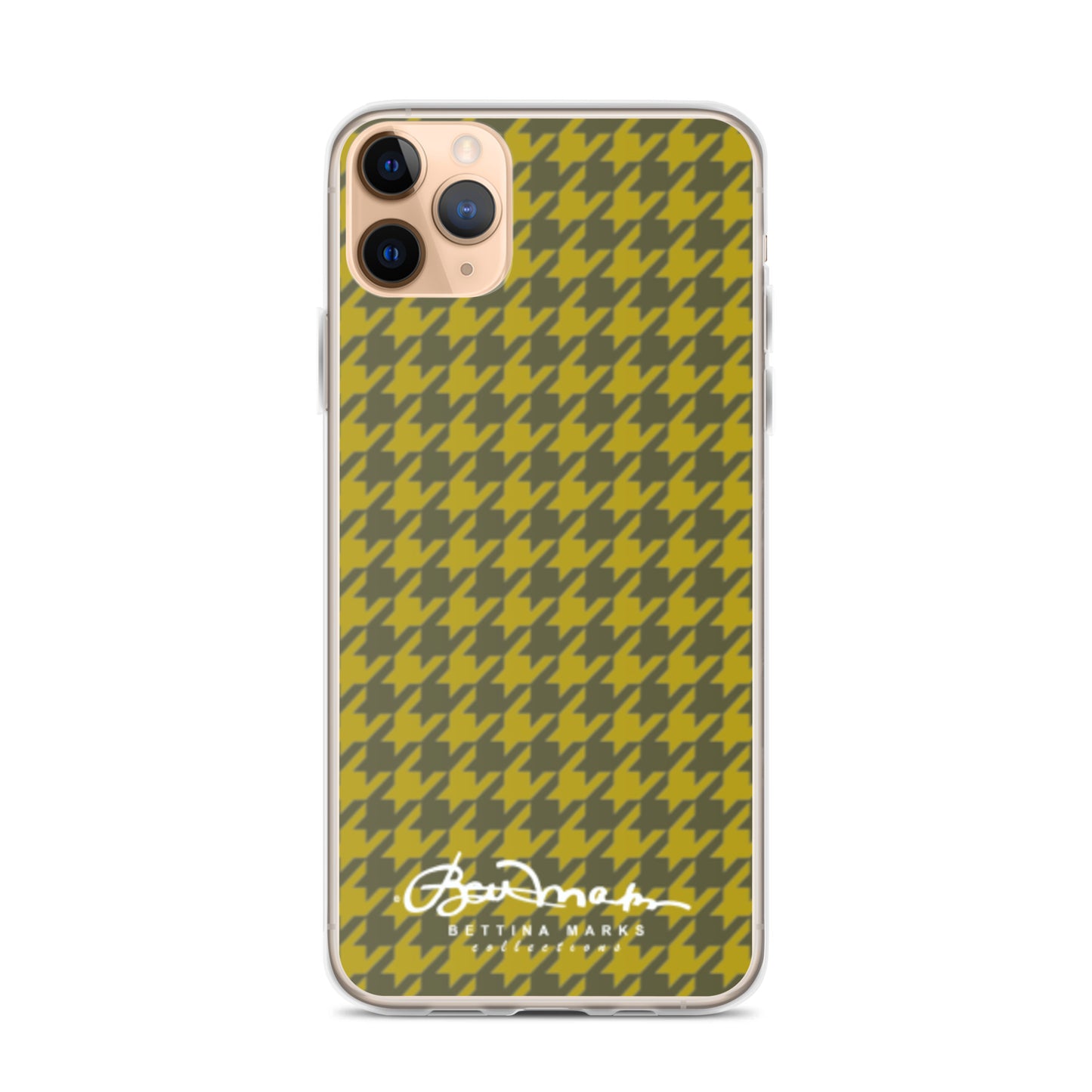 Olive Houndsooth Iphone 15 Pro Clear Case for iPhone®