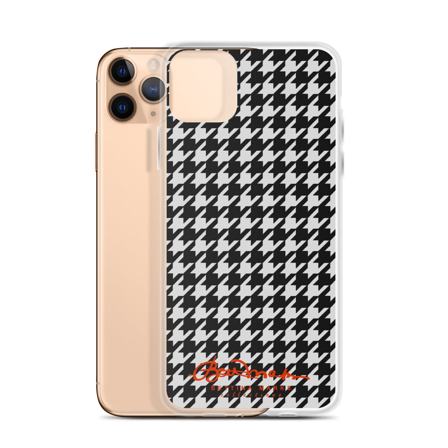 Black & White Houndstooth Clear Case for iPhone®