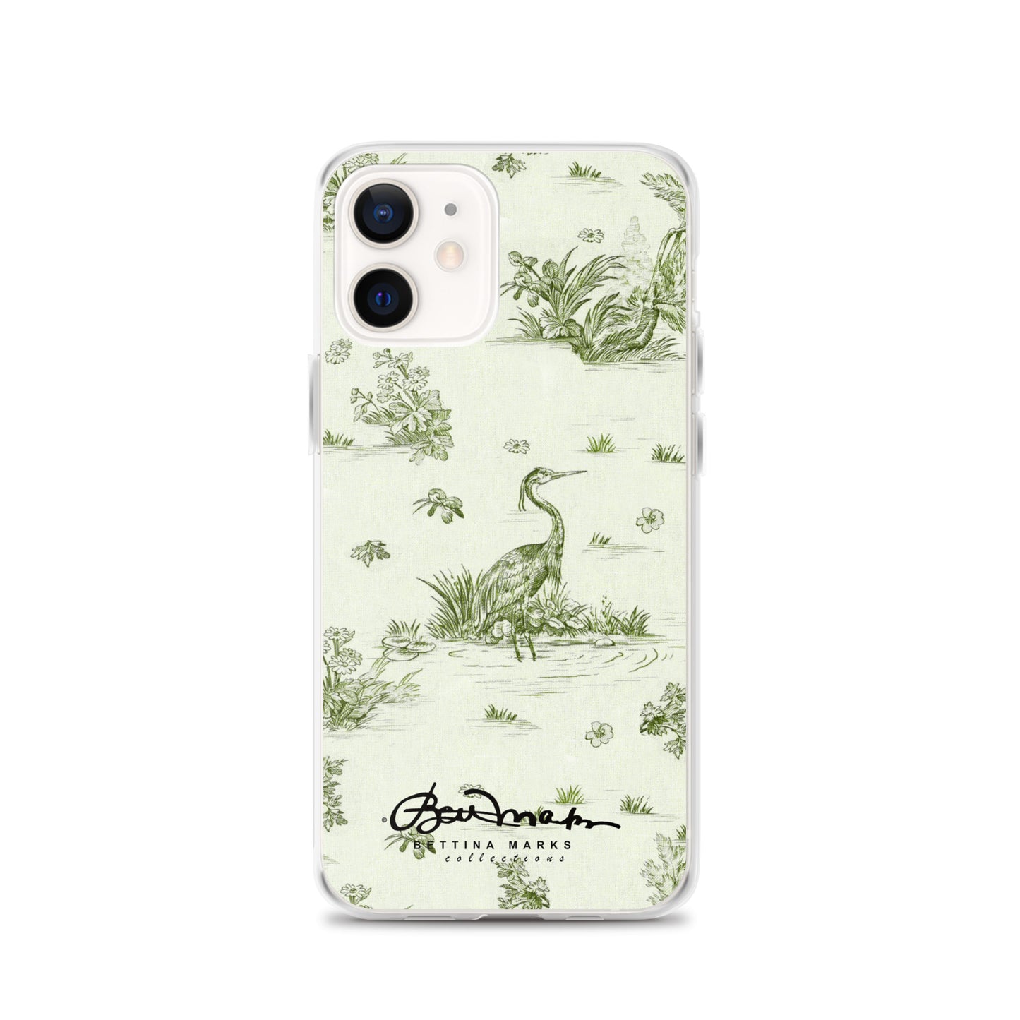 Toiles de Jouy tree Hugging Forest Green iPhone Case