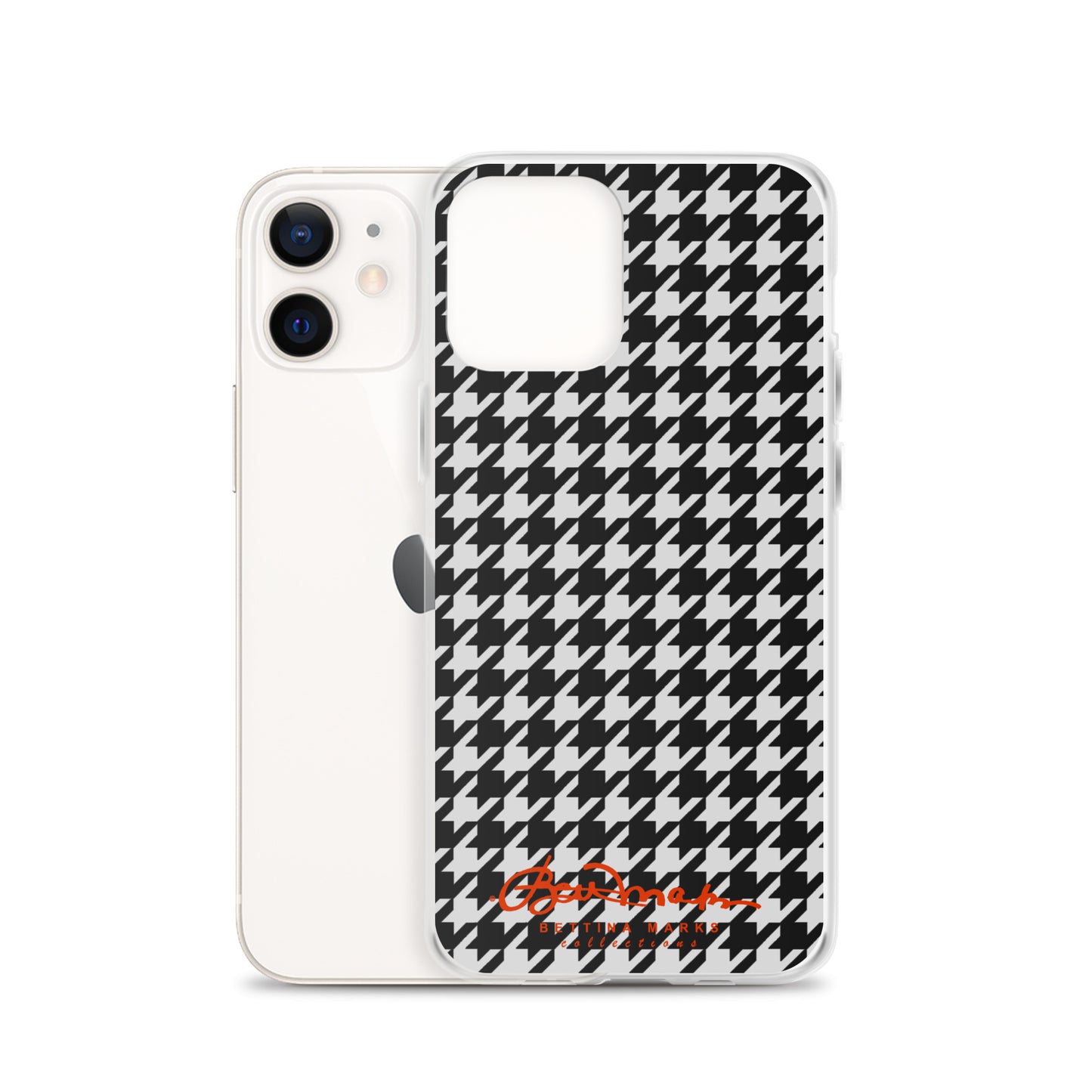 Black & White Houndstooth Clear Case for iPhone®