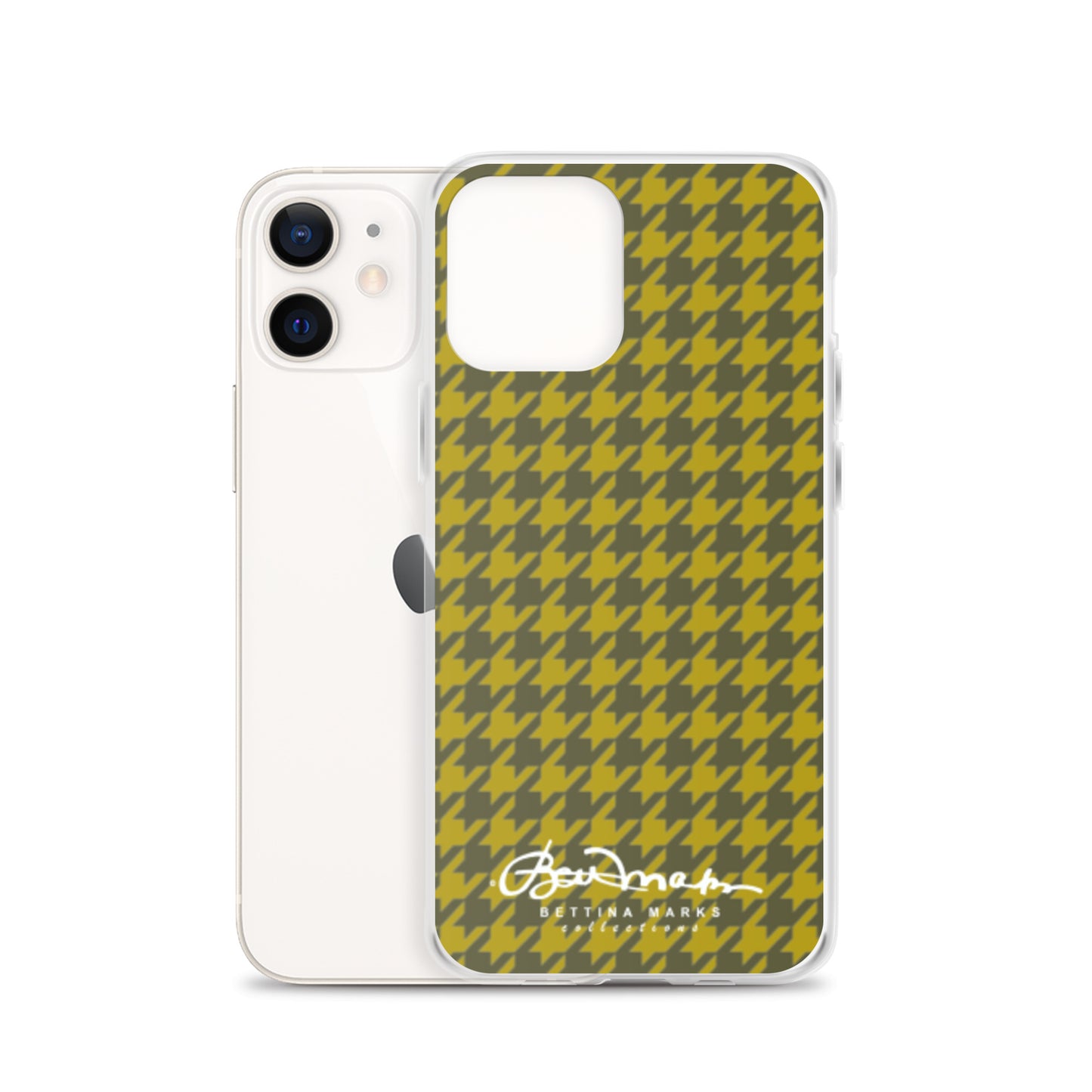 Olive Houndsooth Iphone 15 Pro Clear Case for iPhone®