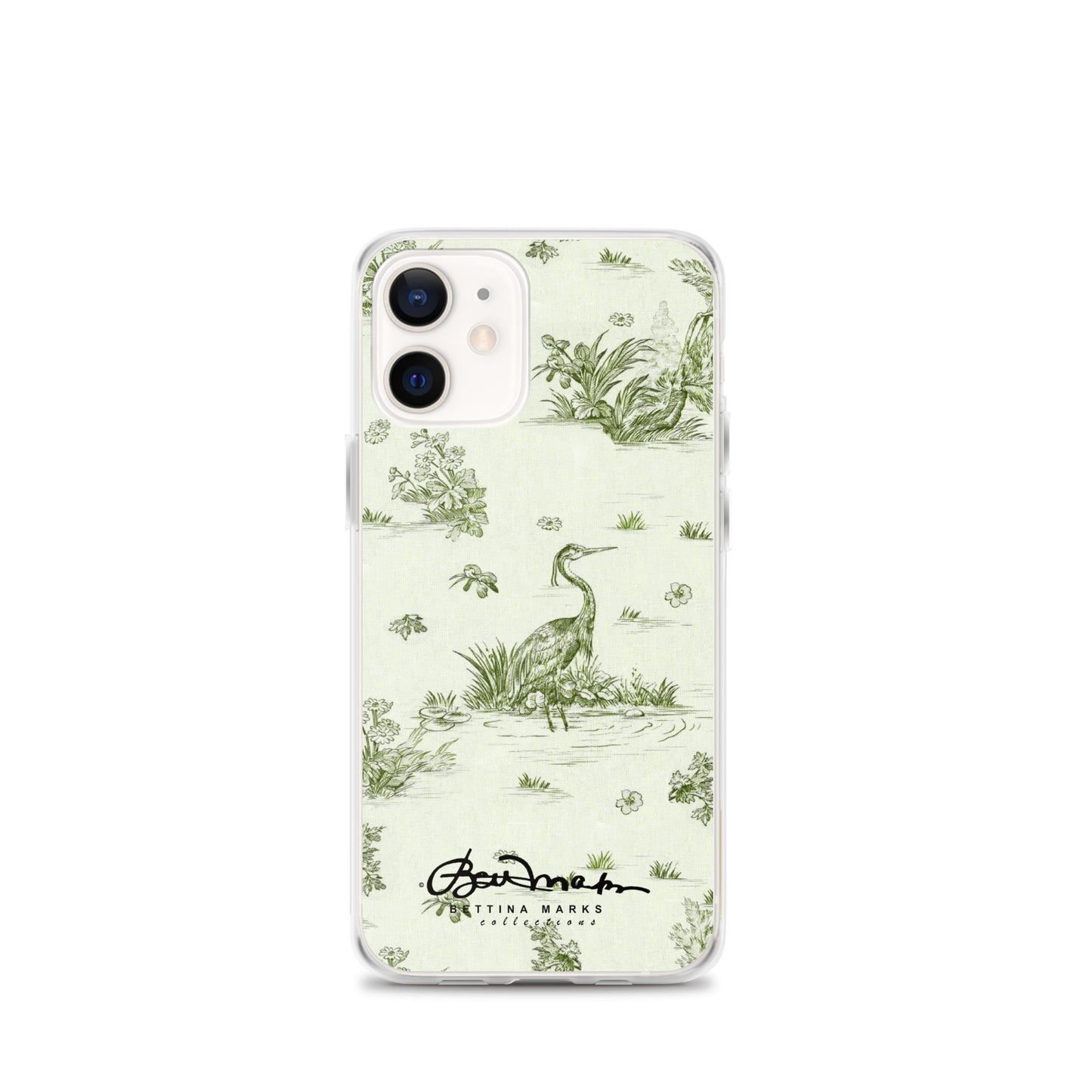 Toiles de Jouy tree Hugging Forest Green iPhone Case