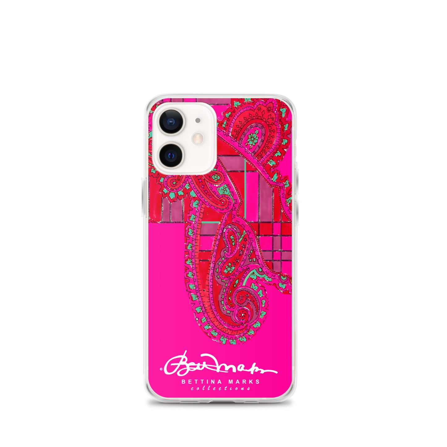 Pink Paisley Plaid Iphone Clear Case