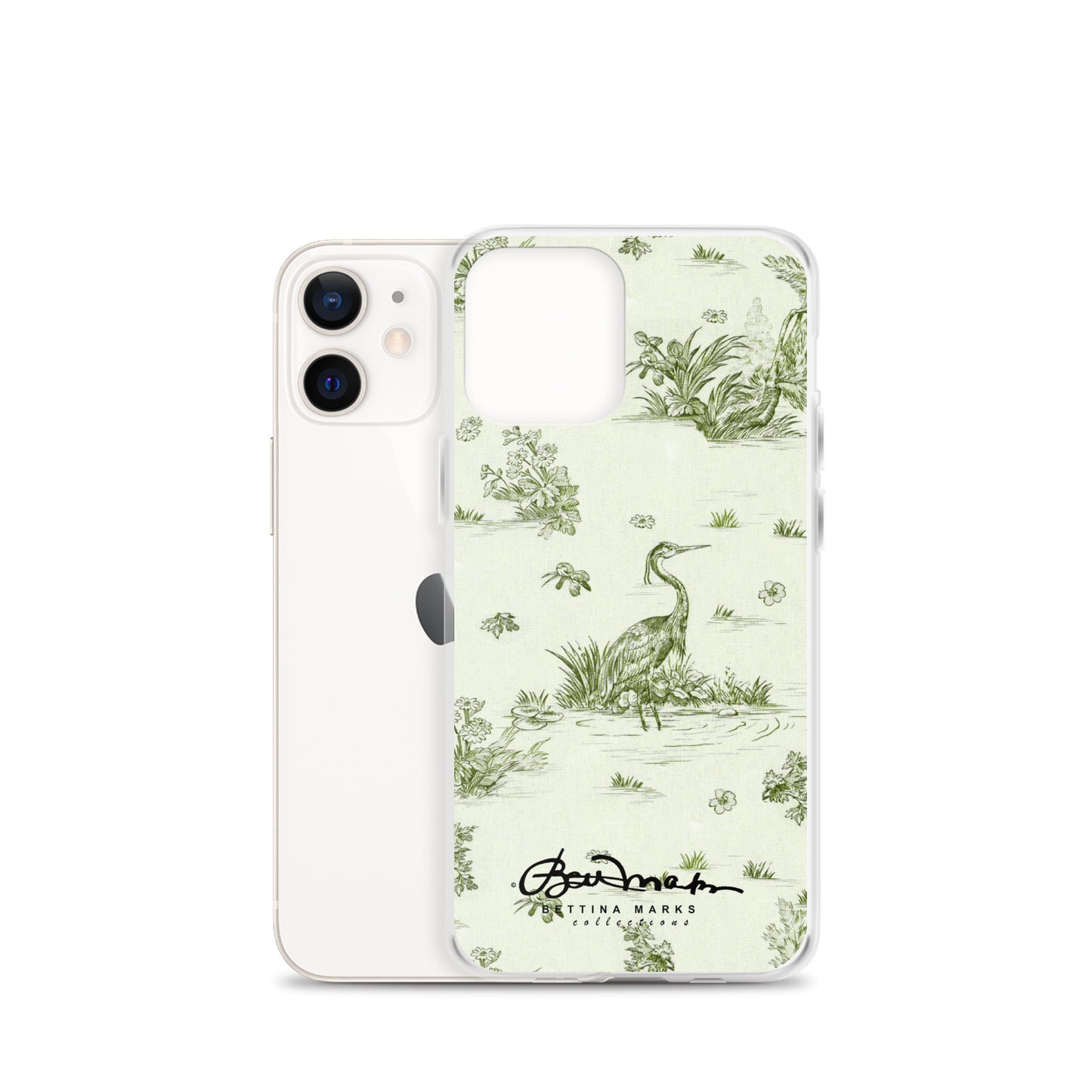 Toiles de Jouy tree Hugging Forest Green iPhone Case