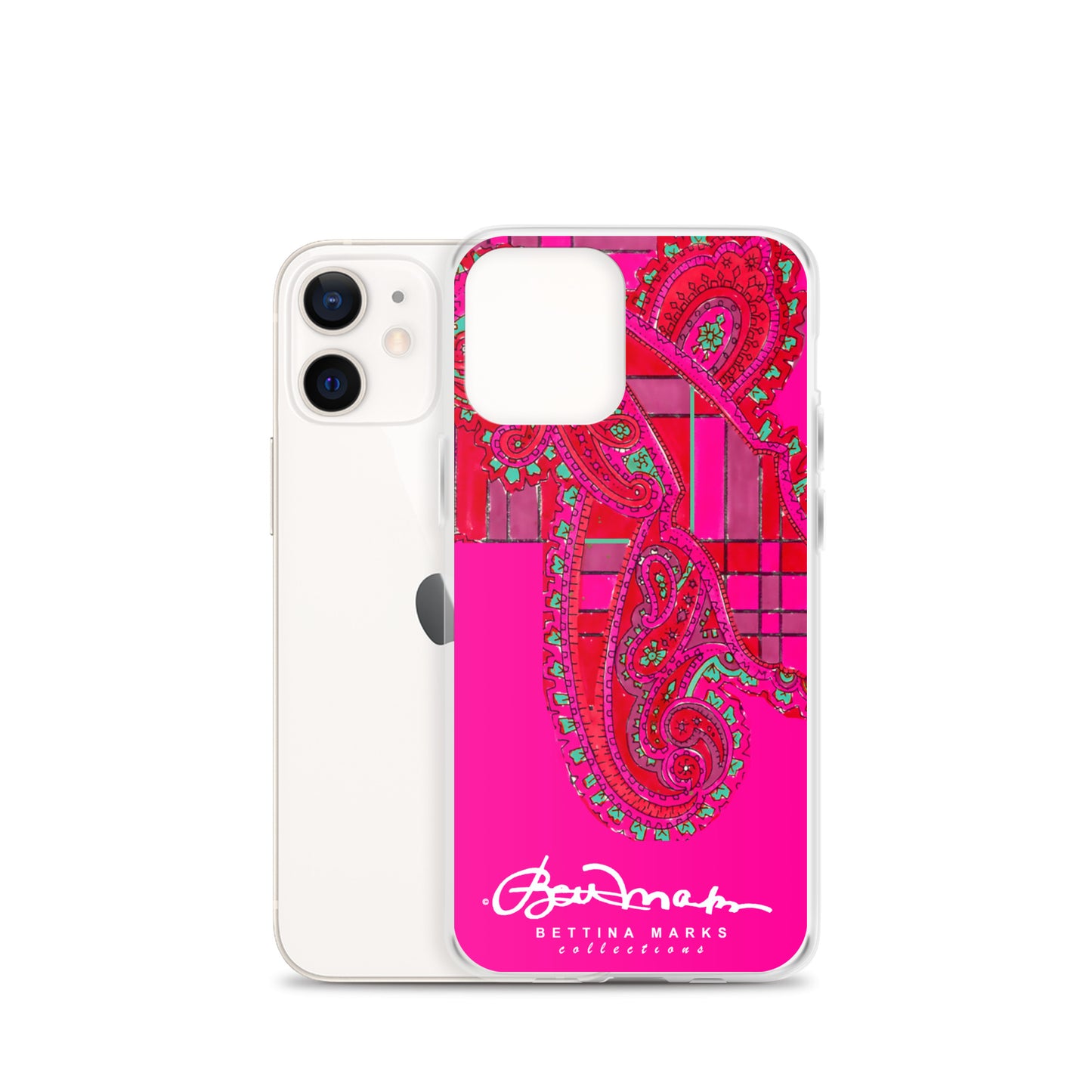 Pink Paisley Plaid Iphone Clear Case