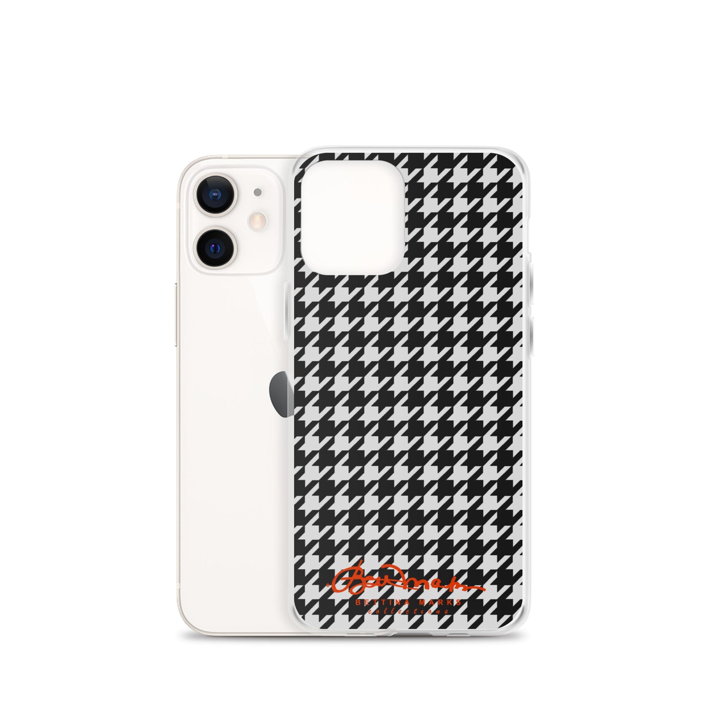 Black & White Houndstooth Clear Case for iPhone®