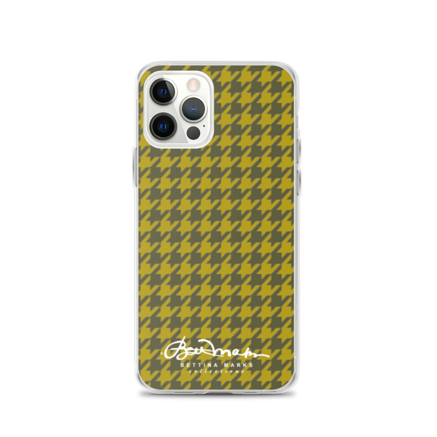 Olive Houndsooth Iphone 15 Pro Clear Case for iPhone®