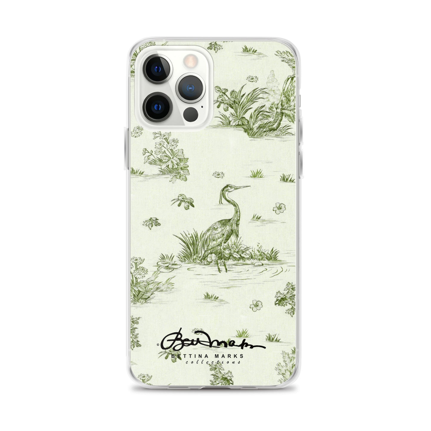 Toiles de Jouy tree Hugging Forest Green iPhone Case