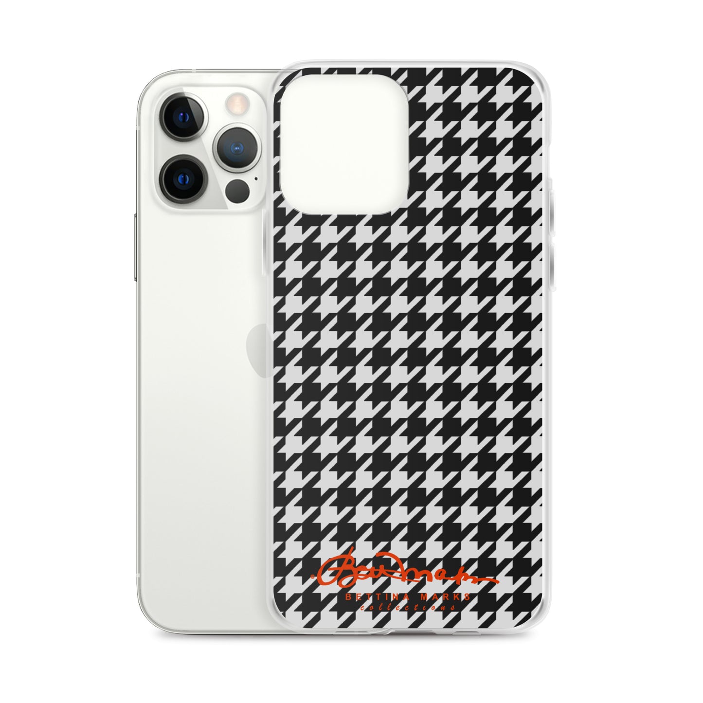 Black & White Houndstooth Clear Case for iPhone®