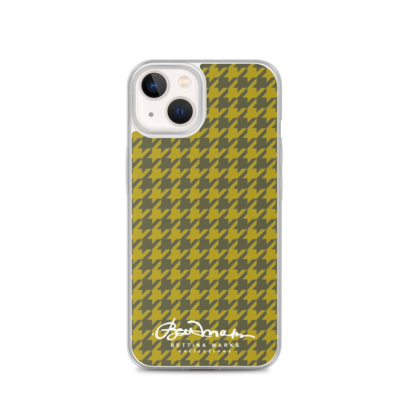 Olive Houndsooth Iphone 15 Pro Clear Case for iPhone®