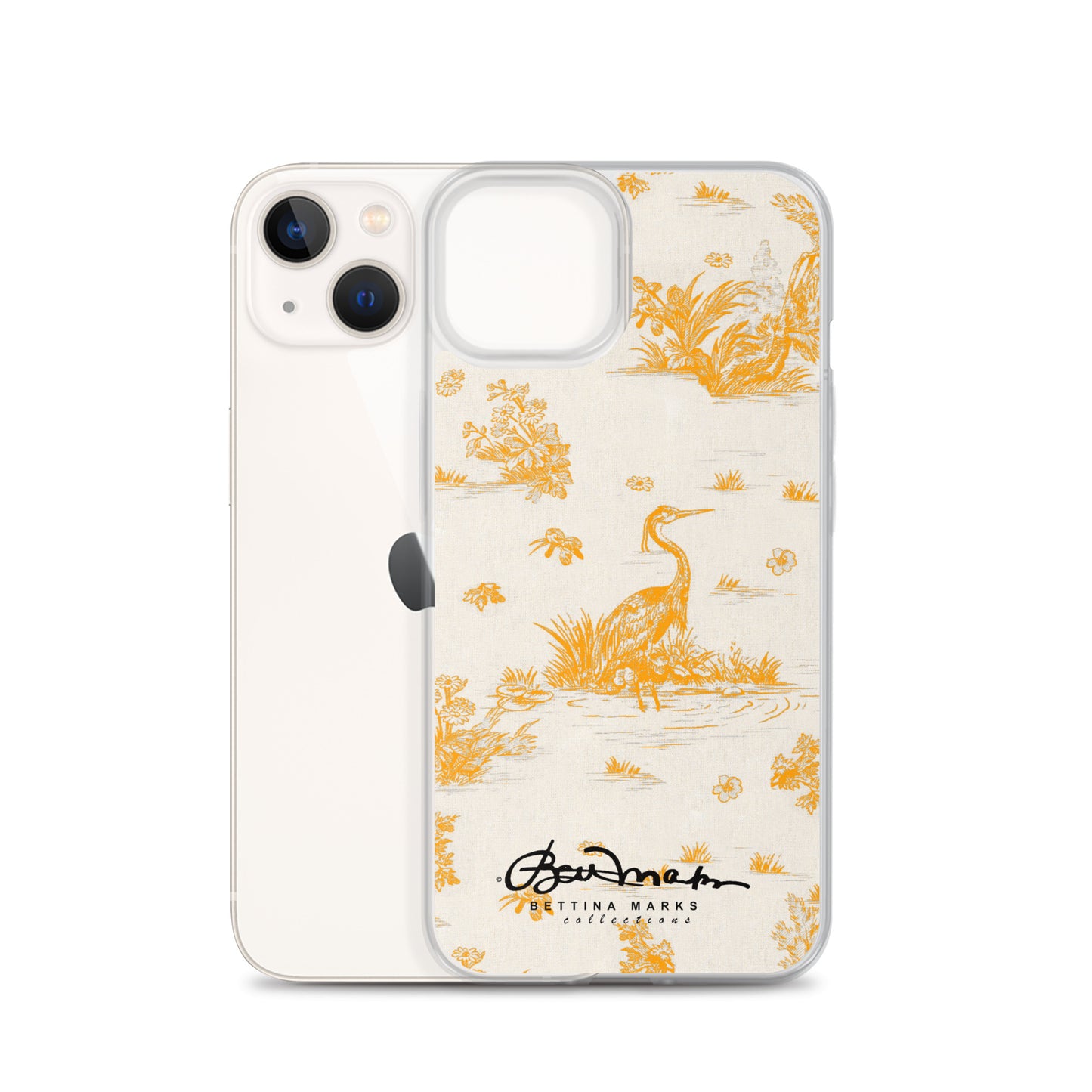 Toiles de Jouy Sacral Orange iPhone Case