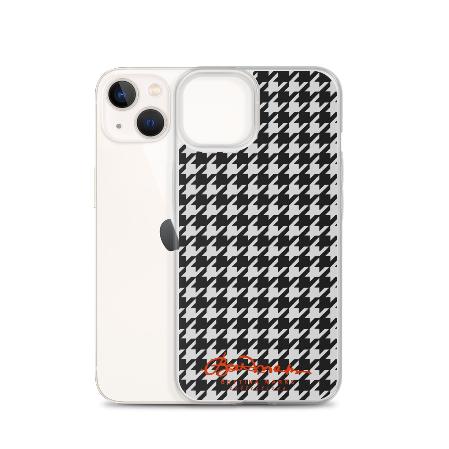 Black & White Houndstooth Clear Case for iPhone®